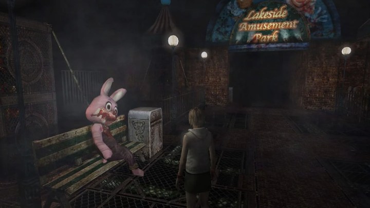 Heather au parc d'attractions Lakeside à Silent Hill 3.