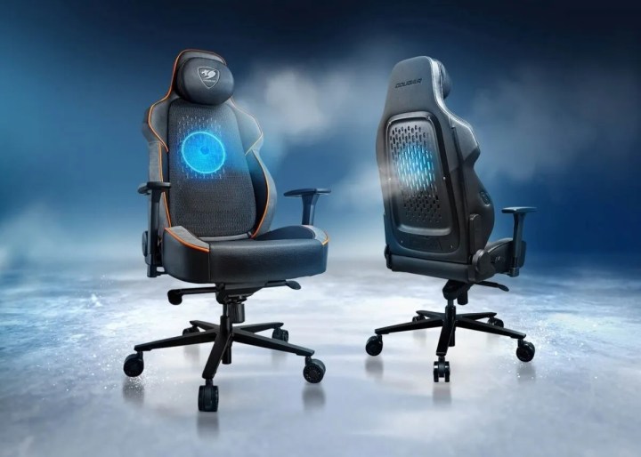 Official press renders of the Cougar NxSys Aero gaming chair.