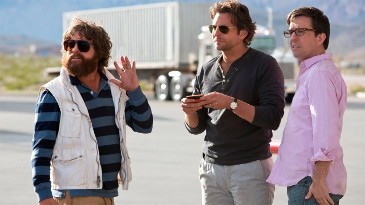 Zach Galifianakis, Bradley Cooper και Ed Helms στο The Hangover Part III. 