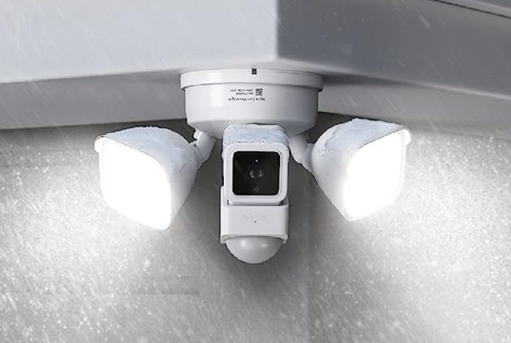 The Wyze Cam Floodlight security camera outdoors.