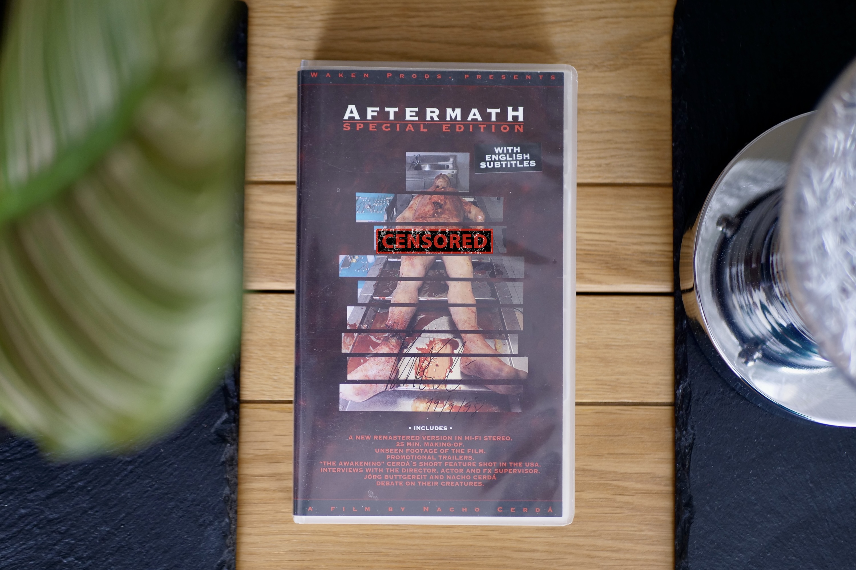 The front cover to an Aftermath VHS box.