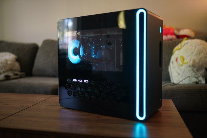 The side panel of the Alienware Aurora R16.