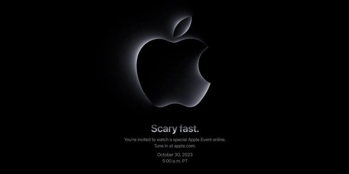 Apple's invitation for its Scary Fast event.