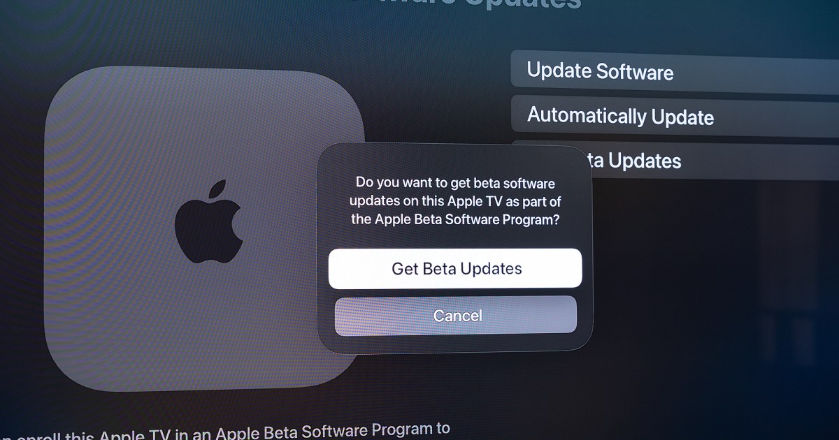 Must you set up beta updates for Apple TV 4K?