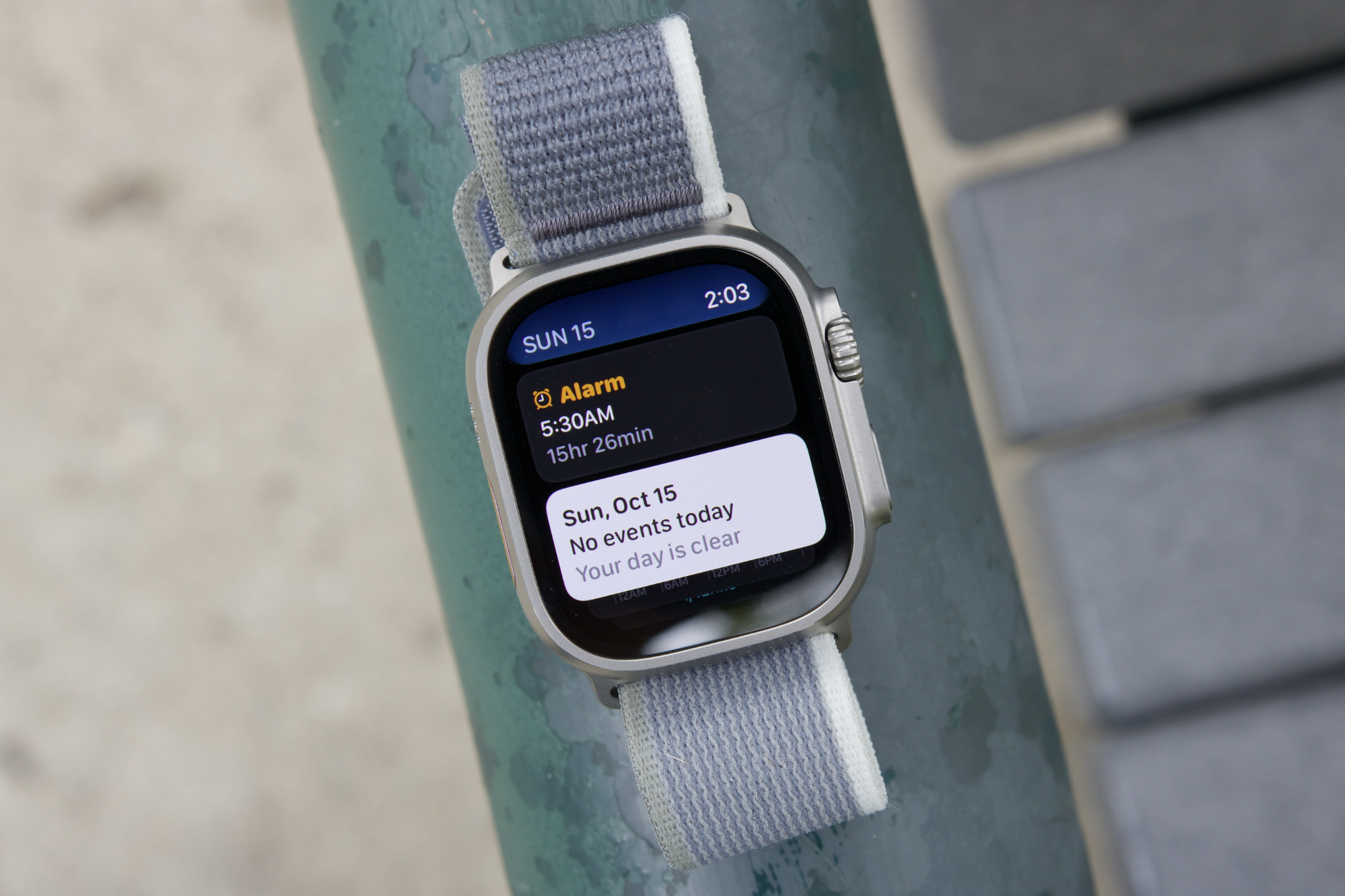 watchOS 10 Smart Stack widgets on the Apple Watch Ultra 2.