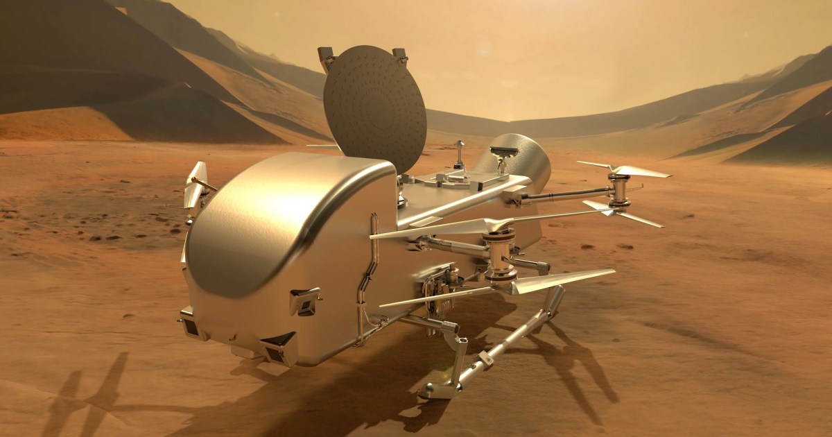 НАСА тестирует 8-роторный дрон Dragonfly, направляющийся к Титану