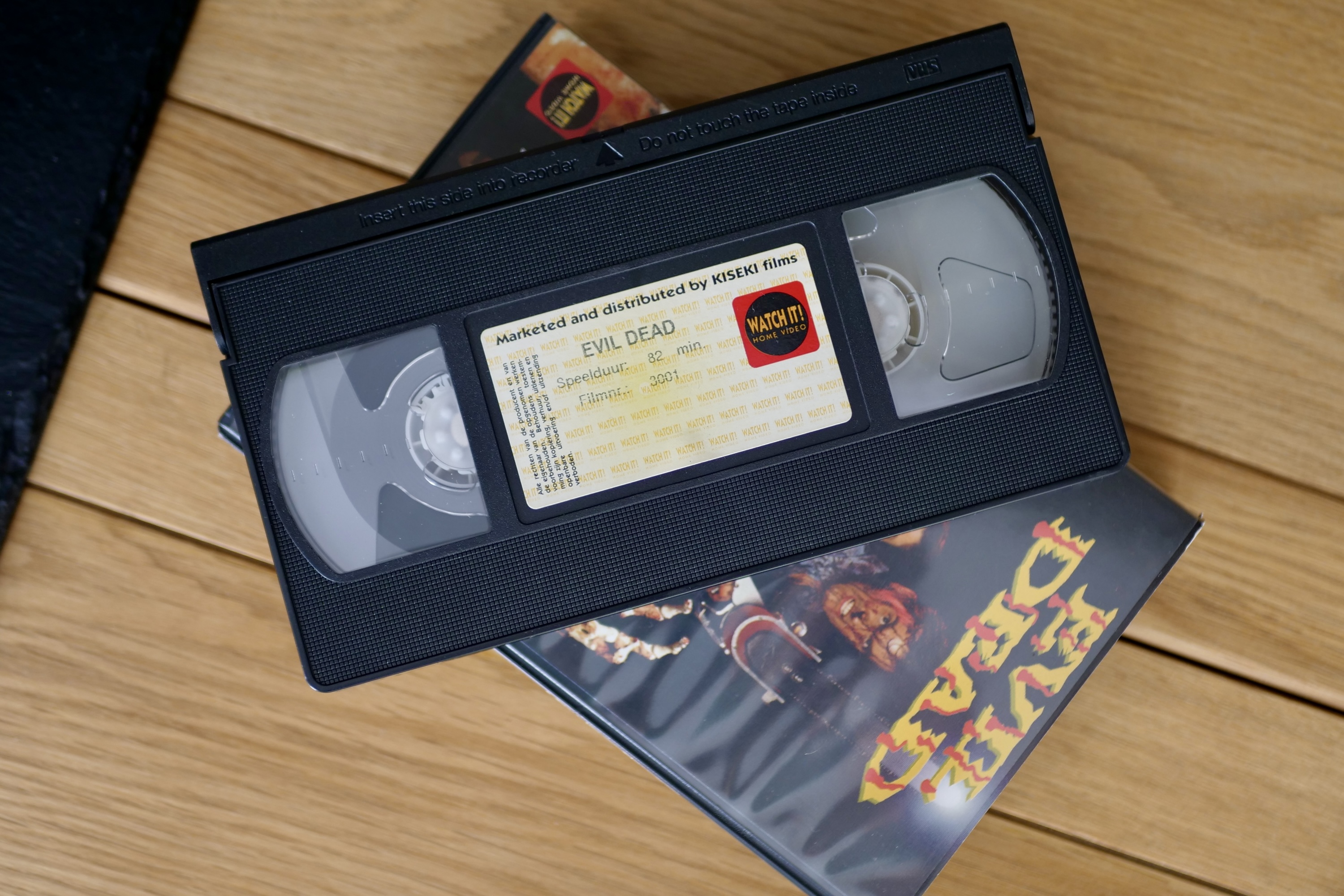 An Evil Dead VHS cassette.