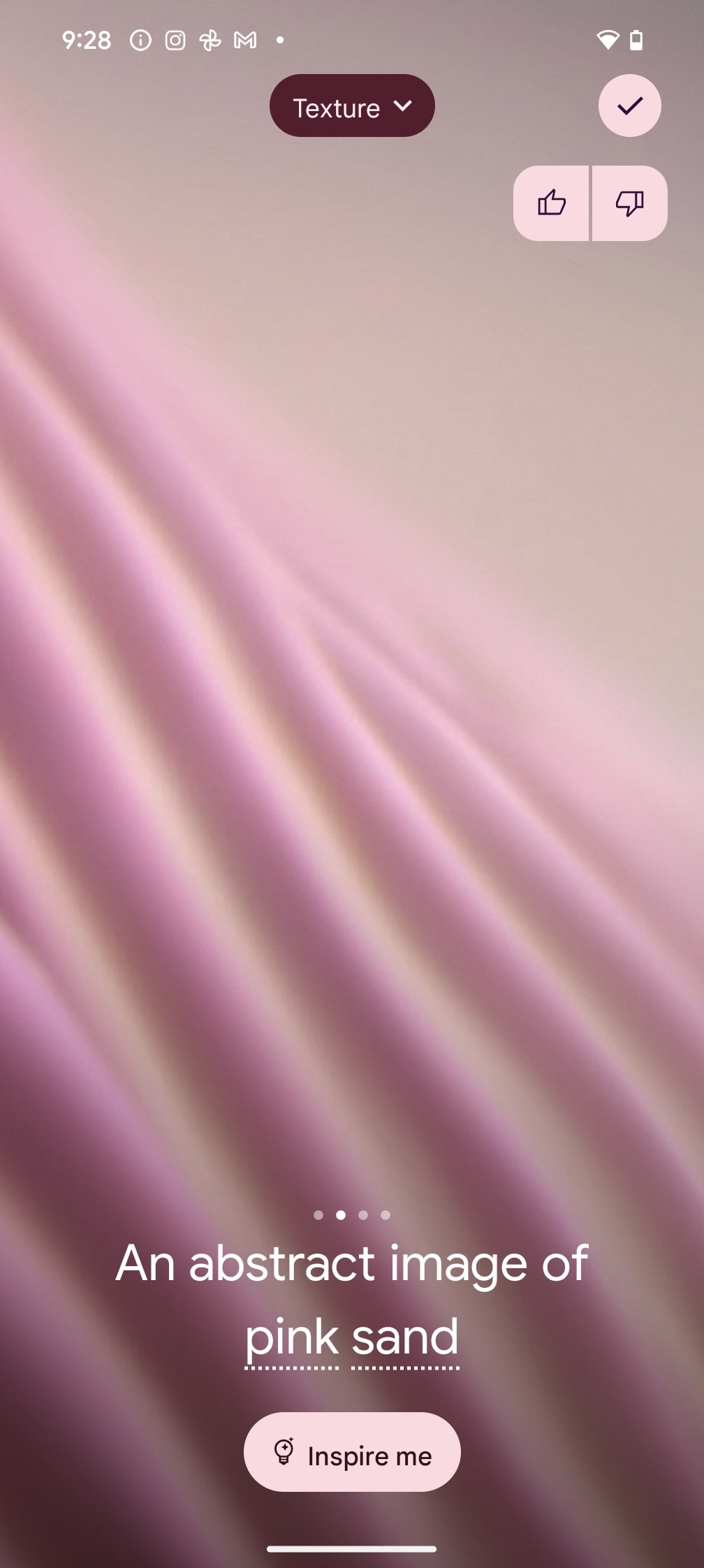 Google Pixel 8 Pro AI generated wallpaper texture wallpaper of pink sand.
