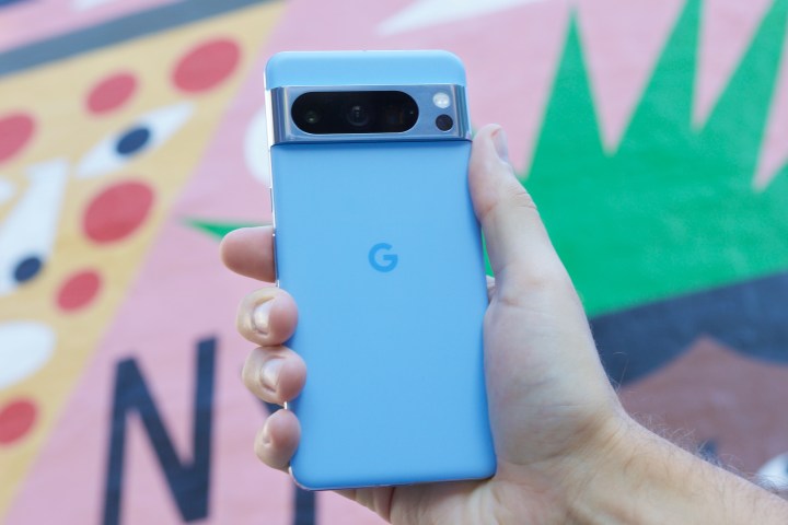 google pixel 8 pro review colorful background close