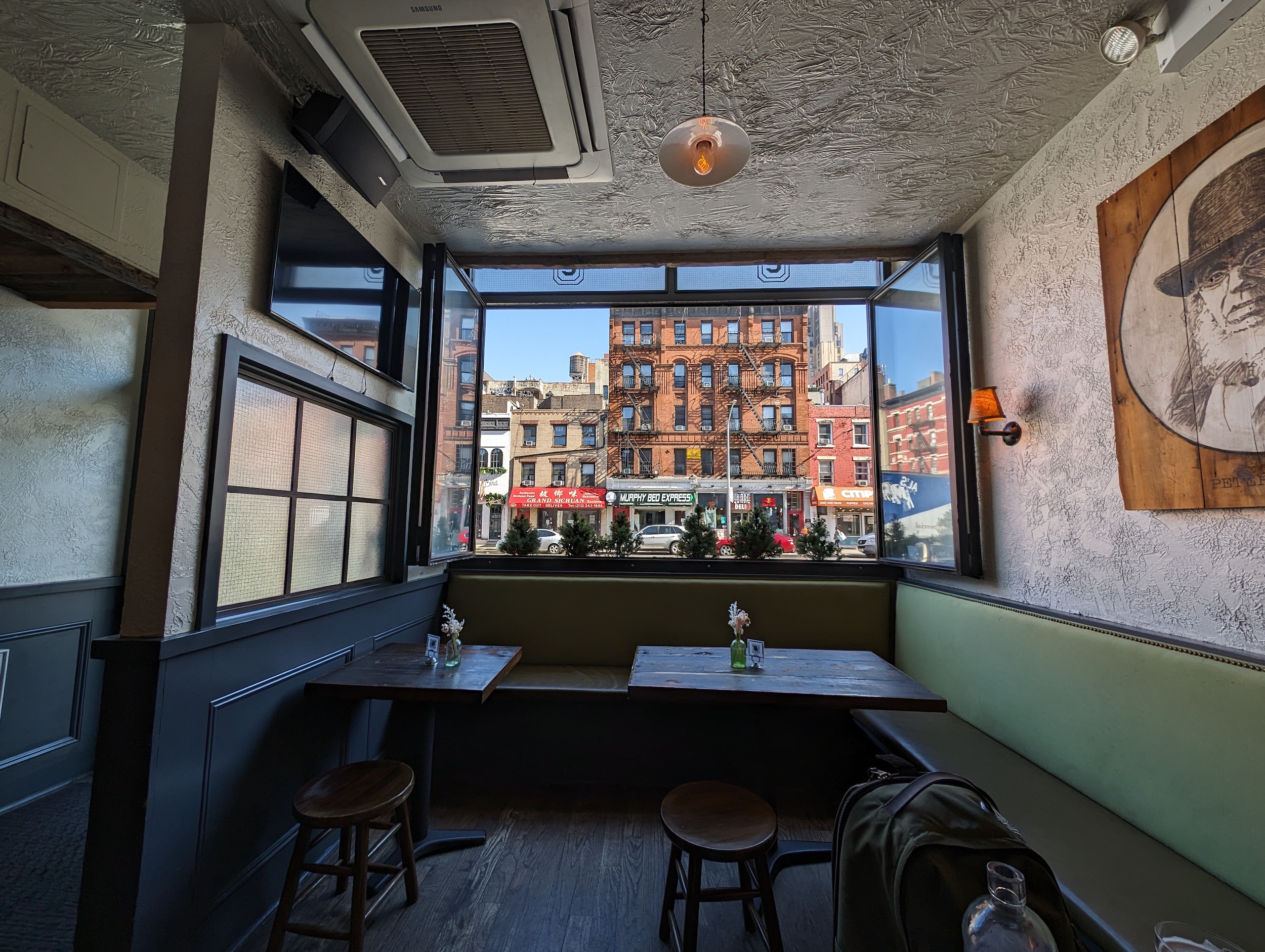 Photo from inside a burger restaurant in NYC, taken with the Google Pixel 8 Pro.