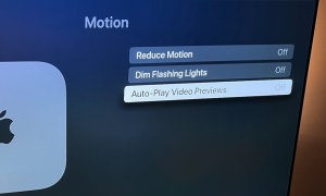 How to turn of auto-play previews on Apple TV.