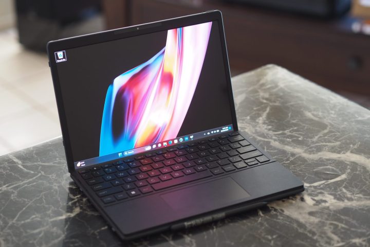 HP Spectre Foldable PC front angled view showing display and keyboard.