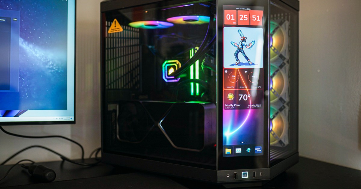 This PC case has a touchscreen, but it’s way more than a gimmick
