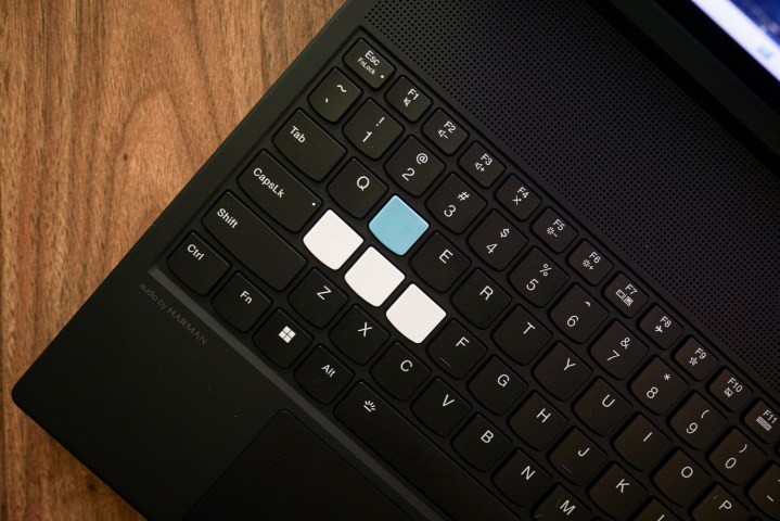 Keyboard on the Lenovo Legion 9i laptop.