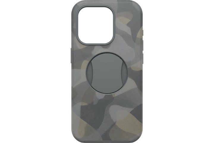 OtterBox iPhone 15 Pro OtterGrip Symmetry Series in Iron Cameo.