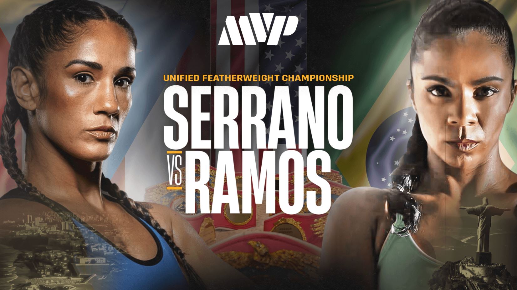 Amanda Serrano and Danila Ramos on a promotional poster.