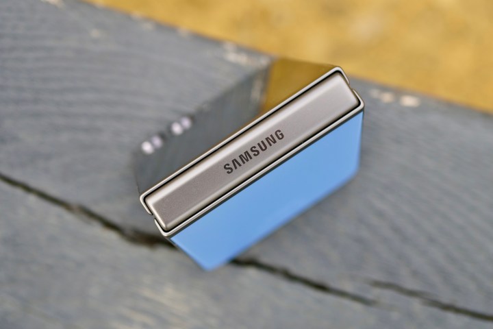 The Samsung Galaxy Z Flip 5's hinge.