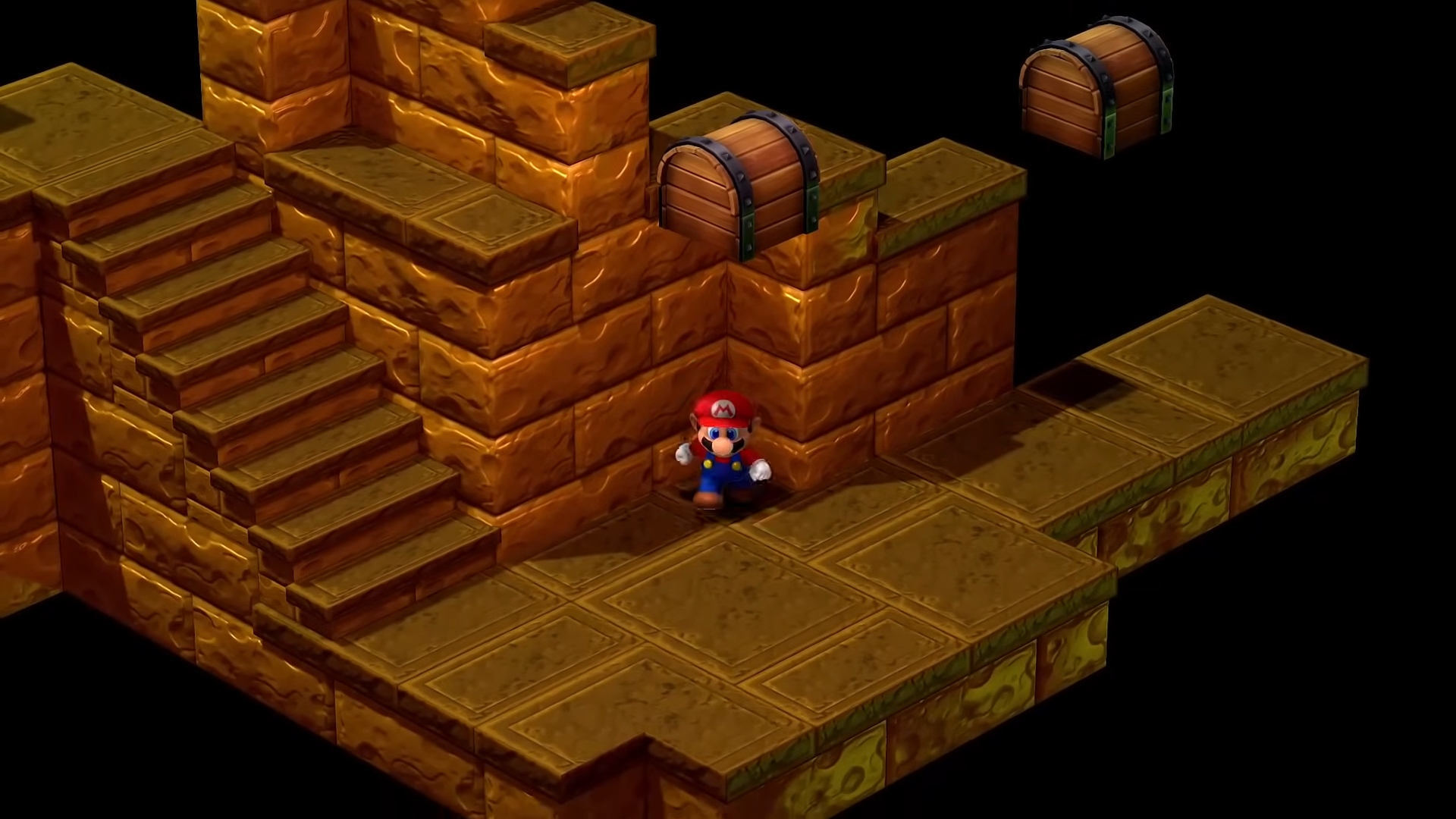 Mario in a temple.