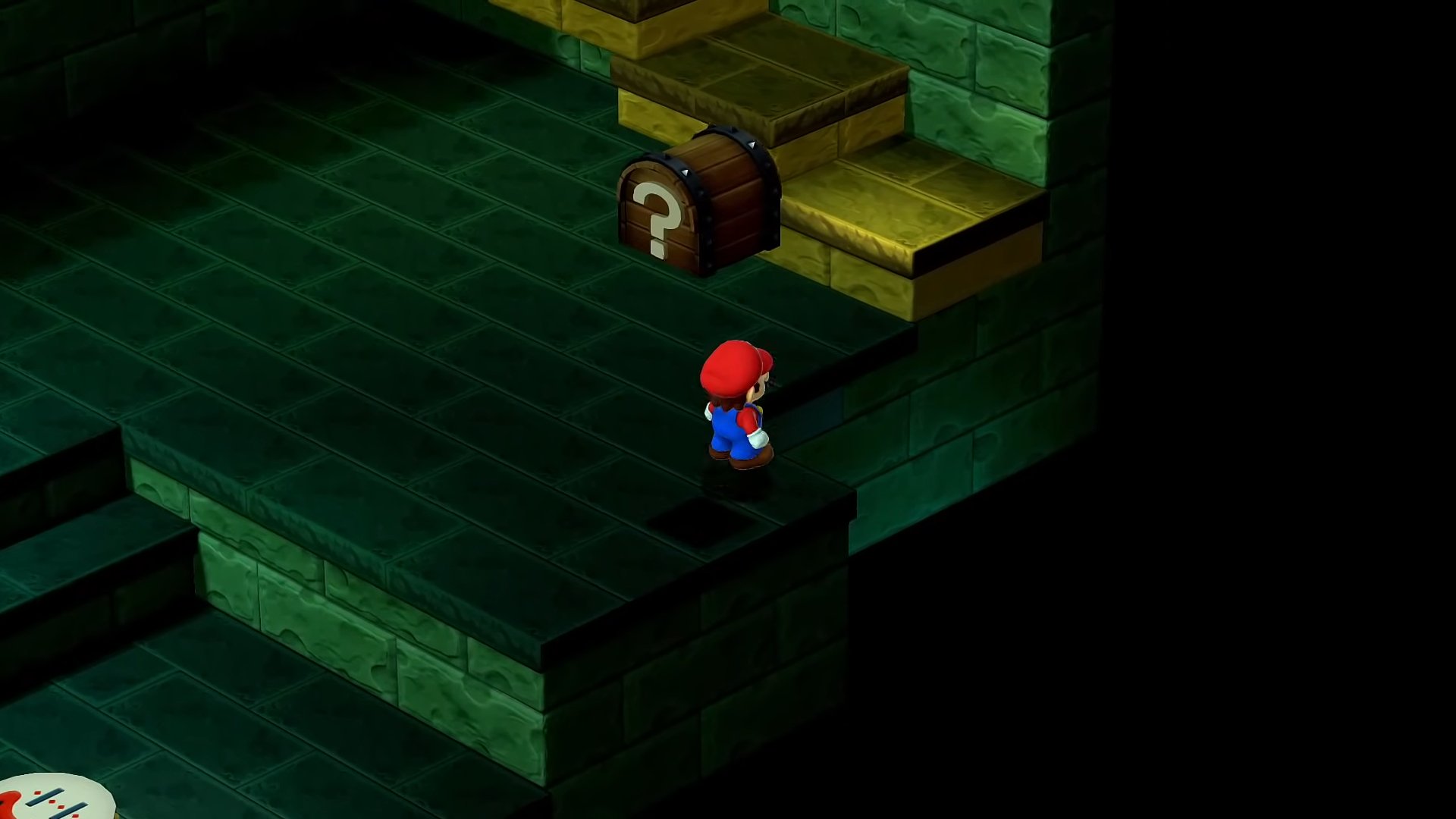 Mario in a green zone.