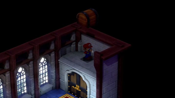 Марио над дверью в замке.
