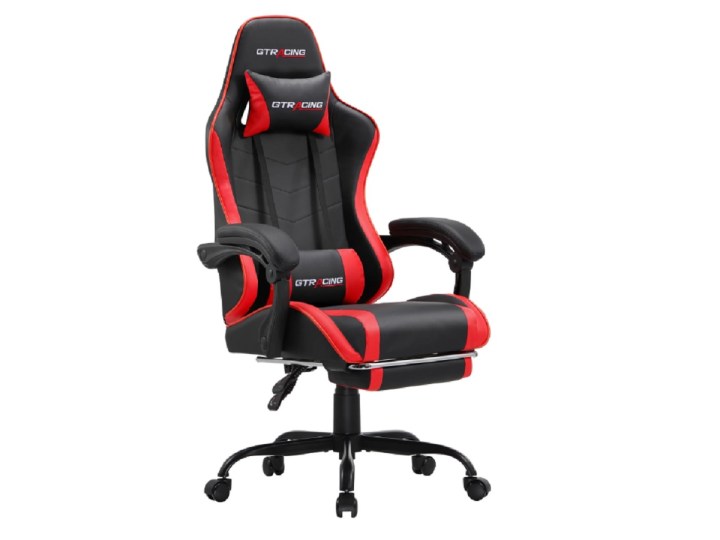 The GTRacing GTWD-200 gaming armchair in red, on a white background.