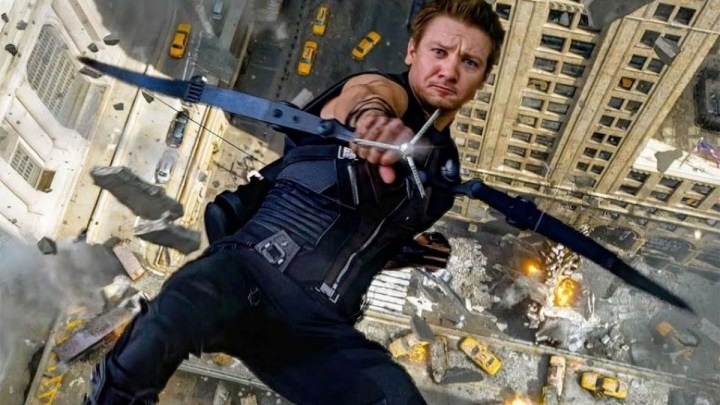 Jeremy Renner dans le rôle de Hawkeye dans The Avengers.