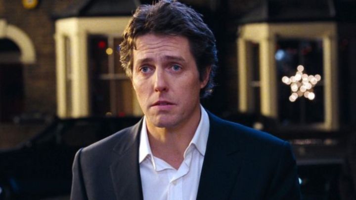 Hugh Grant as David looking puzzled in Love Actually.