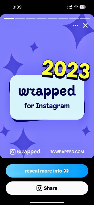 Capture d'écran de l'application Wrapped pour Instagram 1.