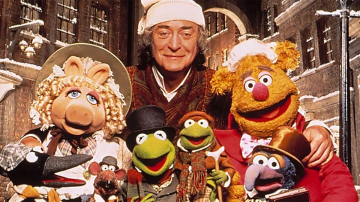 Michael Caine and the Muppets in The Muppets Christmas Carol.