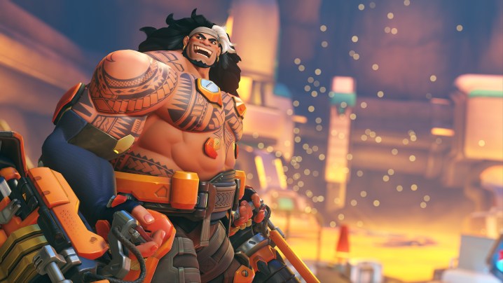 Mauga smiles in Overwatch 2.