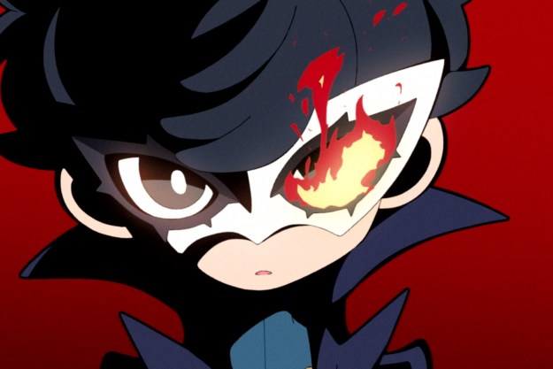Joker with burning eye in Persona 5 Tactica