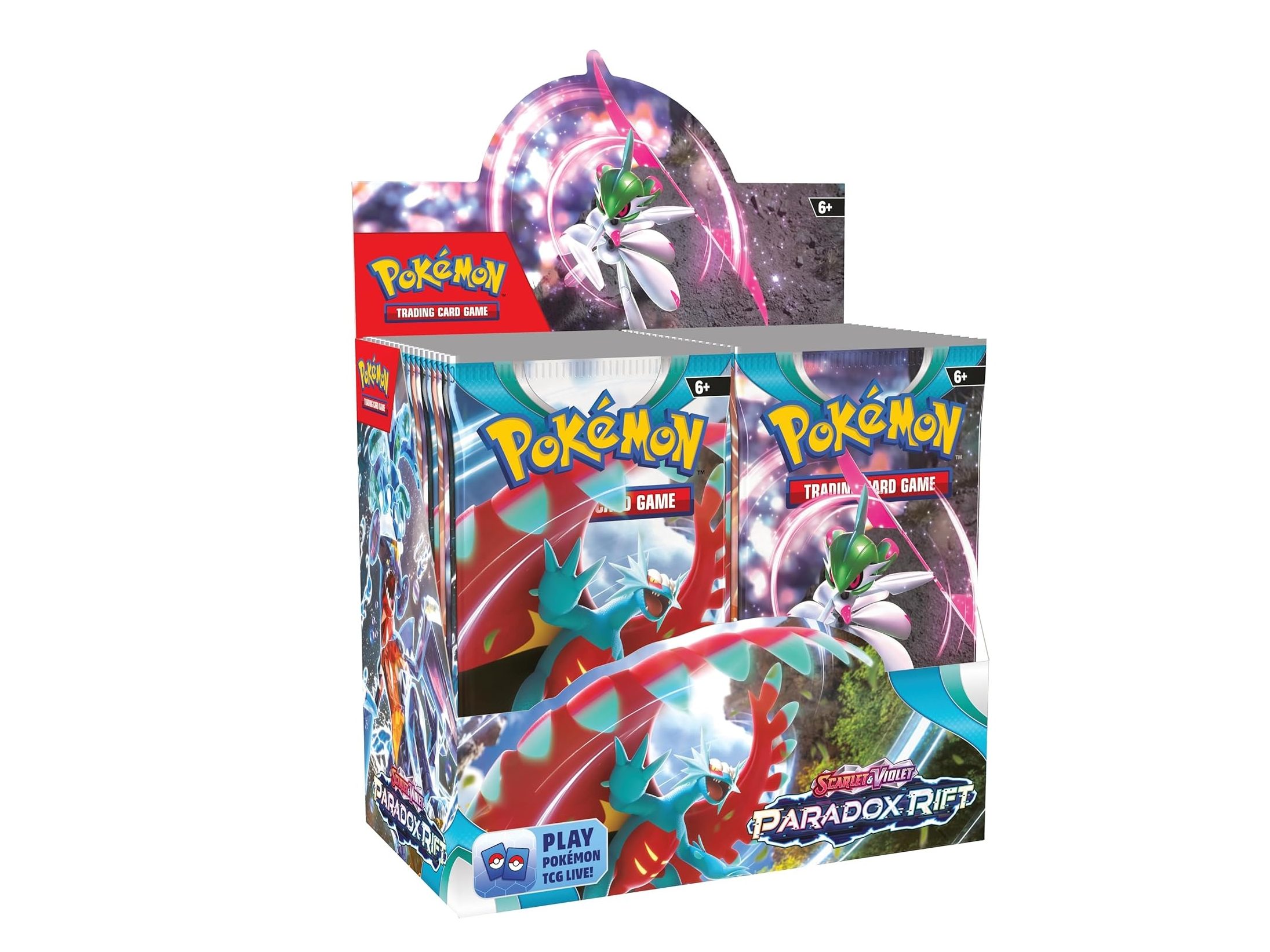 A 36-count booster pack box for Poke Scarlet and Violet: Paradox Rift.