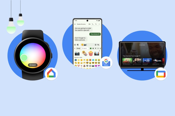 Imagen promocional de Google que muestra las actualizaciones de noviembre de 2023 para dispositivos Android.