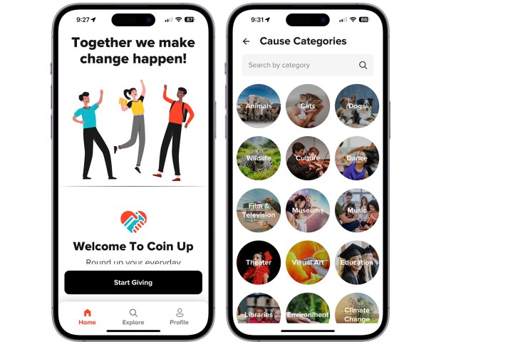 Coin Up app for iPhone.