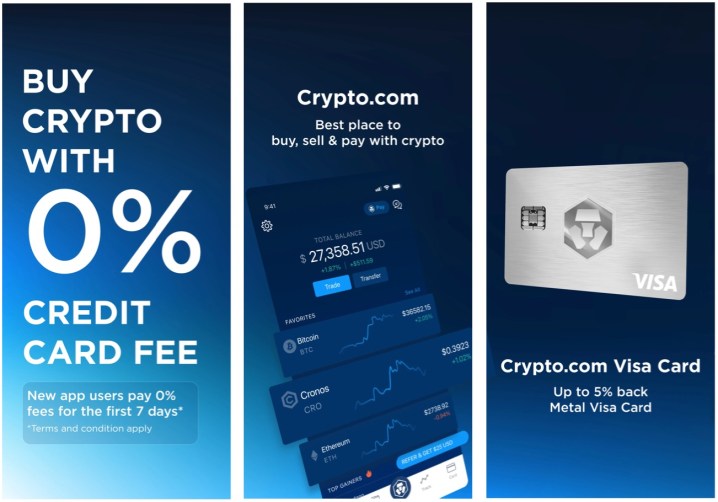 Crypto.com app on Android. 