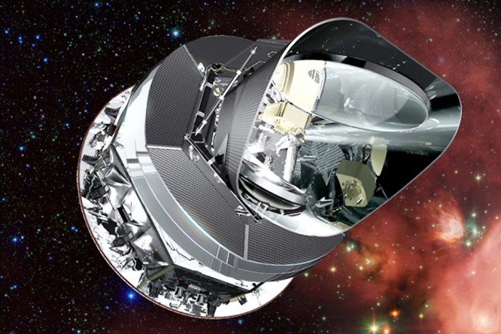 La interpretación de un artista muestra el Observatorio Espacial Planck de la ESA.