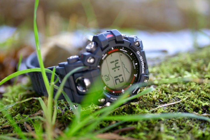 The G-Shock GW-9500 Mudman on some mud and grass.