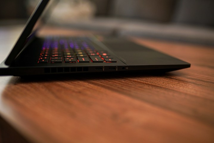 Ports on the HP Omen 16.