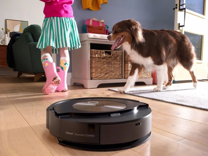 iRobot Roomba Combo j9+ smart vacuum and mop near kids and pets
