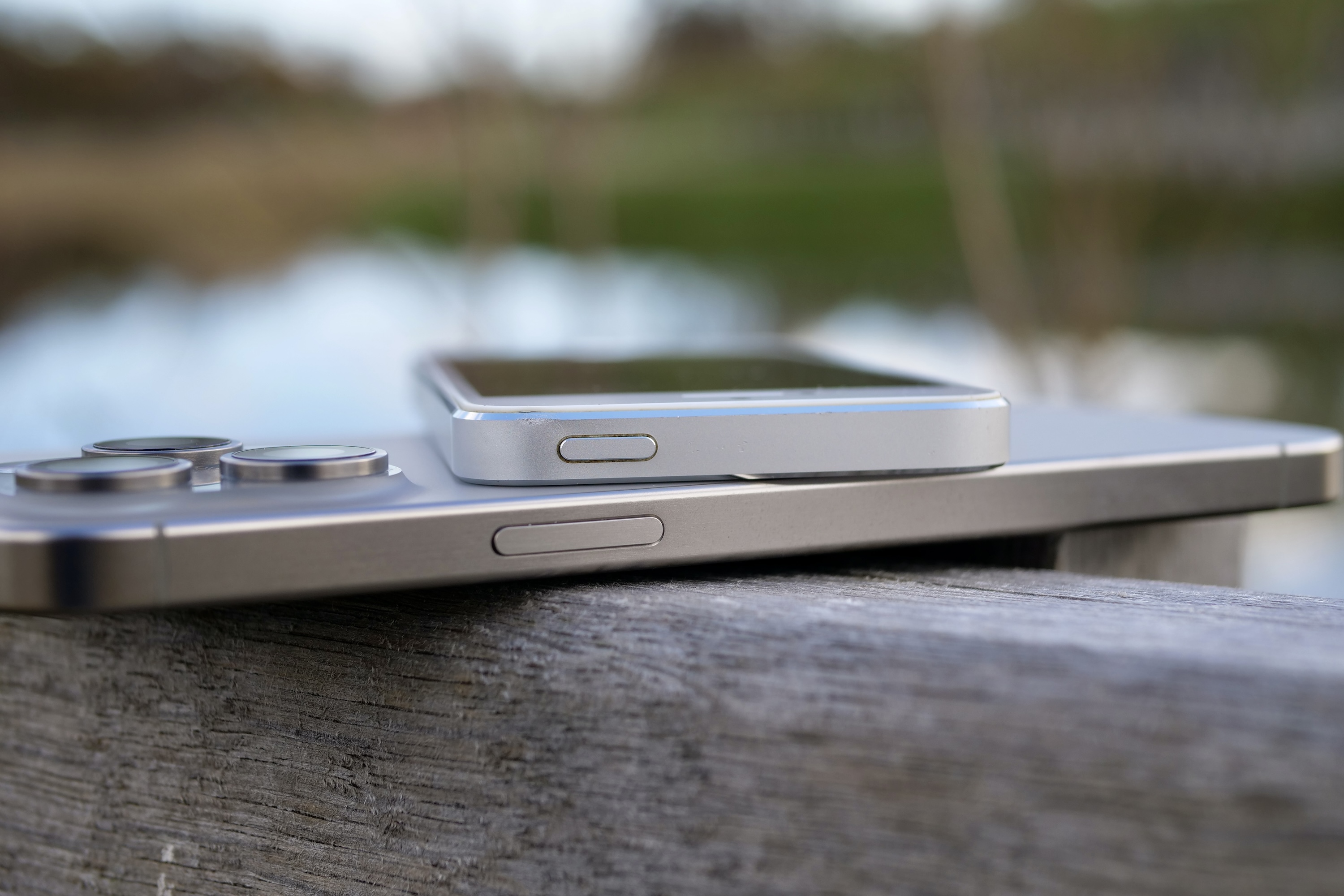 The iPhone 5 and iPhone 15 Pro Max's power buttons