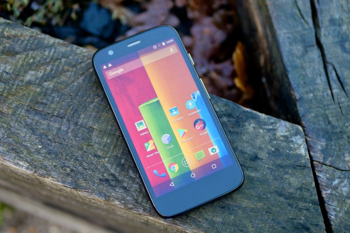 A tela do Motorola Moto G.