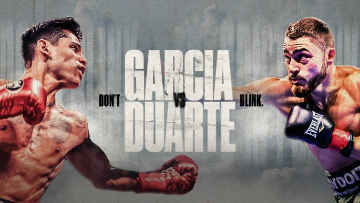 Ryan Garcia and Oscar Duarte on a promotional poster