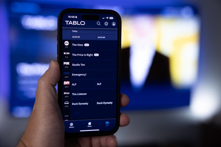 The Tablo TV live guide as seen on an iPhone.