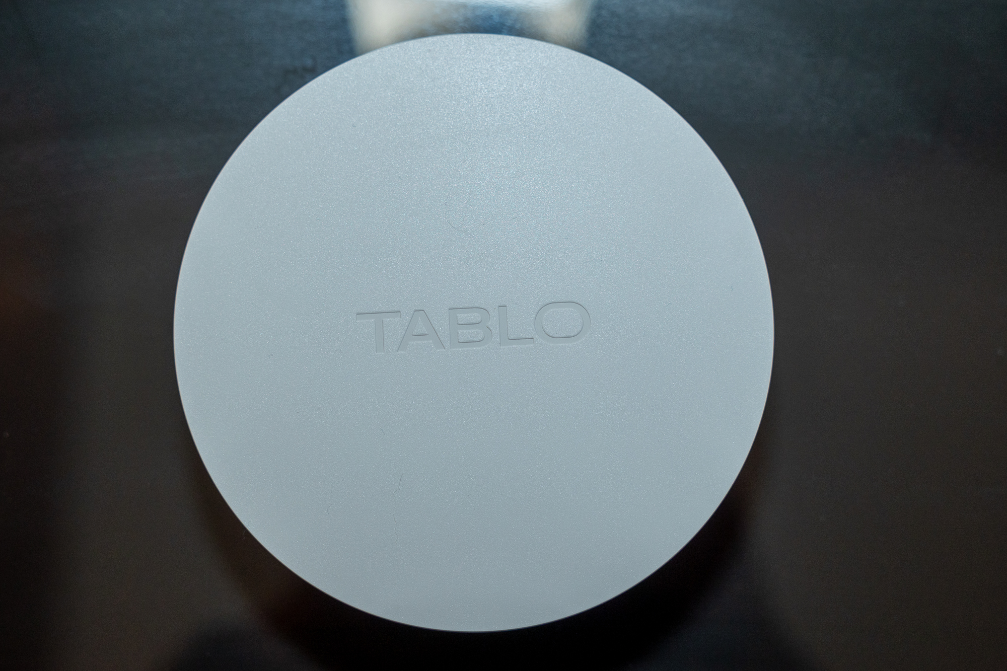 Tablo TV fourth-generation box as seen from the top.