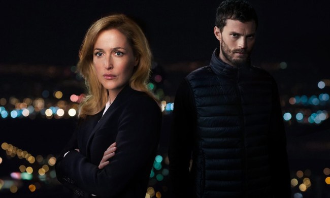 Gillian Anderson and Jamie Dornan in a promo image for The Fall.