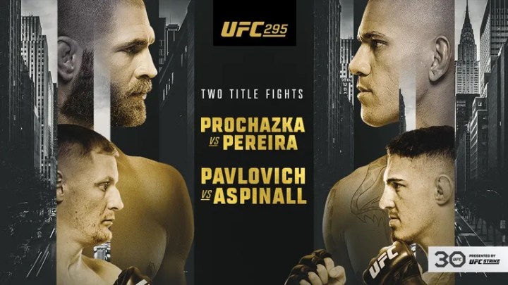 Jiří Procházka and Alex Pereira face off on a promo poster.