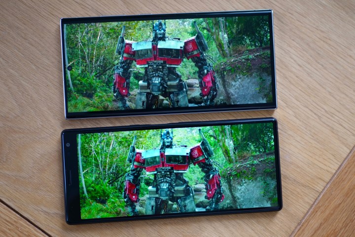 Video playing on the Samsung Galaxy S23 Ultra and the Sony Xperia 10 Plus.