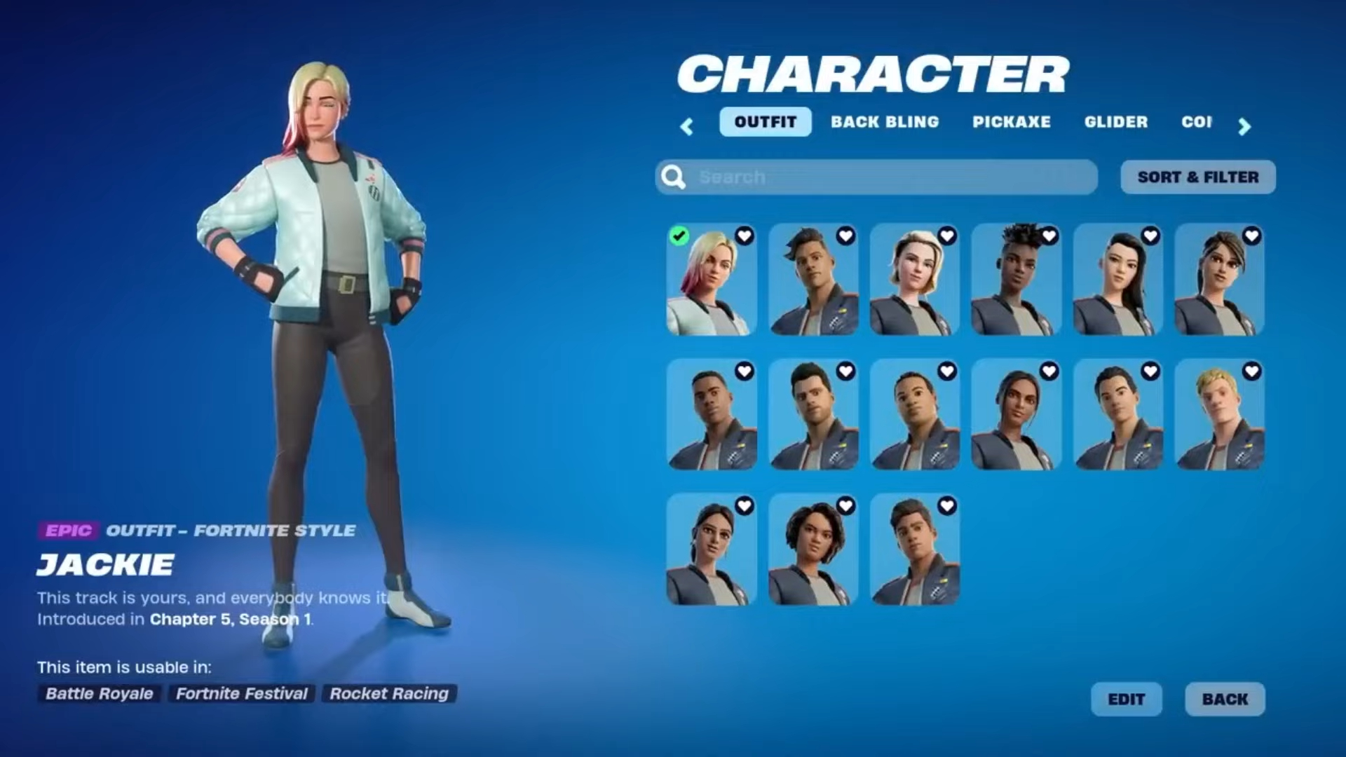Jackie skin Fortnite