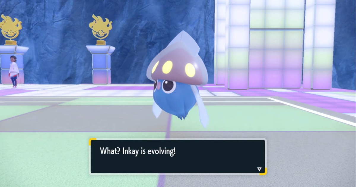 Find out how to evolve Inkay into Malamar in Pokémon Scarlet and Violet The Indigo Disk