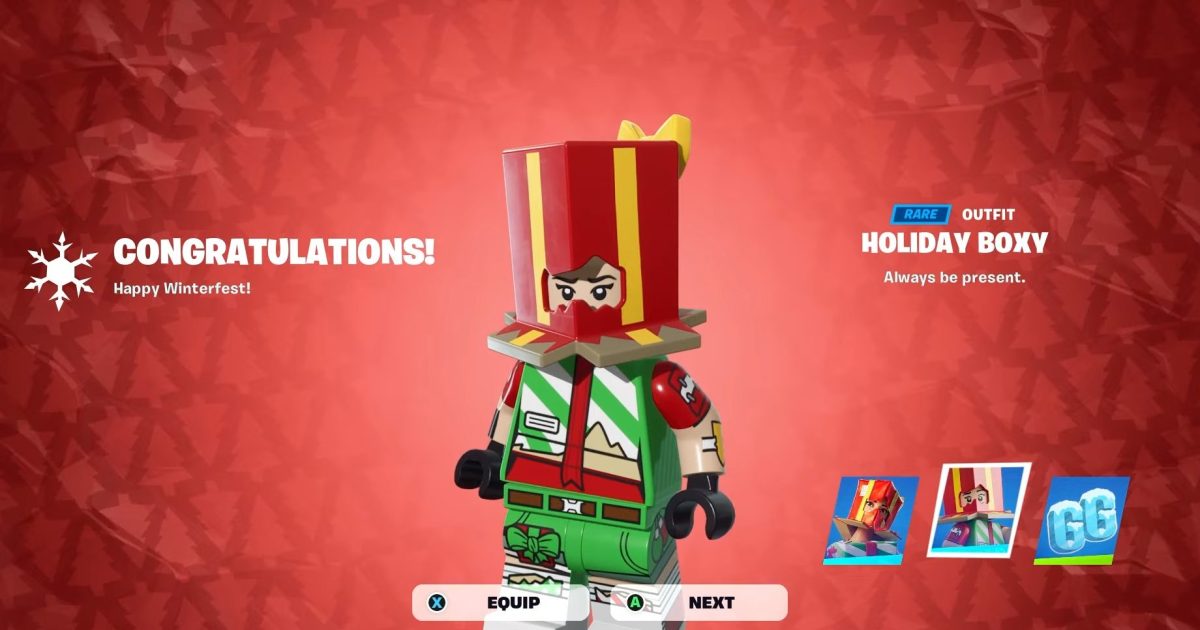 unlock the Vacation Boxy outfit in Lego Fortnite